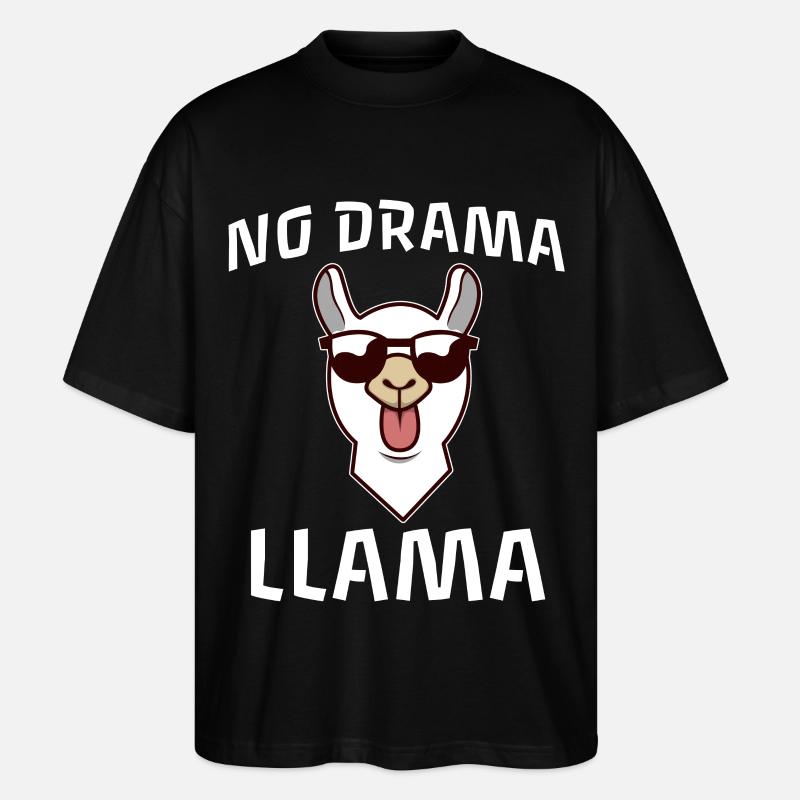 Pas de drame Lama - T-shirt bio Blaster 2.0 coupe oversize Stanley/Stella Unisexe - noir