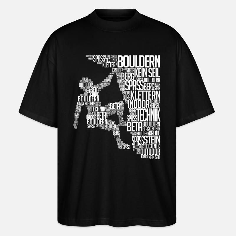 Alpiniste Boulder Escalader Paroi rocheuse - T-shirt bio Blaster 2.0 coupe oversize Stanley/Stella Unisexe - noir