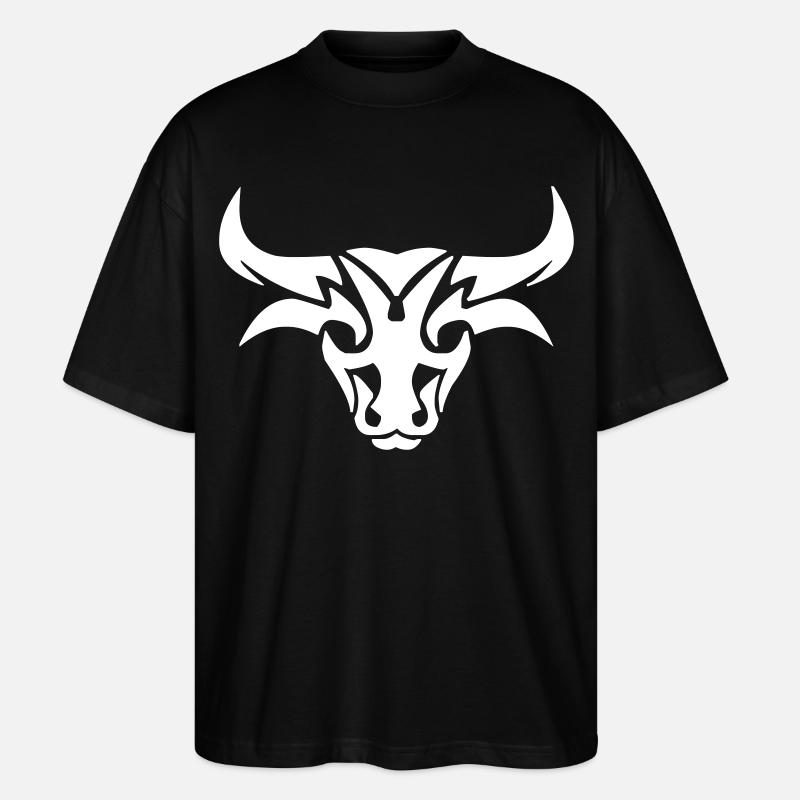 Conception de taureau - T-shirt bio Blaster 2.0 coupe oversize Stanley/Stella Unisexe - noir