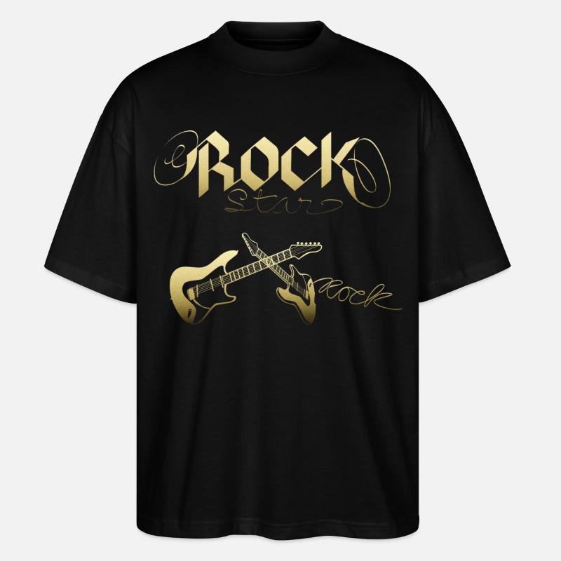 Rock Star - Stanley/Stella Oversized Unisex Bio T-Shirt Blaster 2.0 - Schwarz