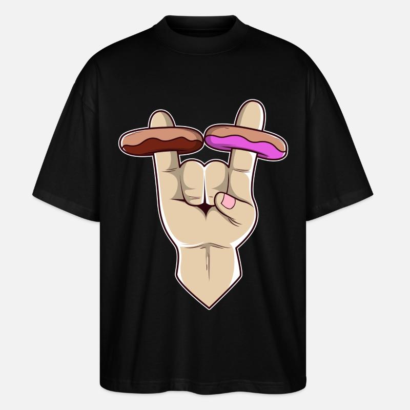 2 Donuts from Hell - Stanley/Stella Oversized Unisex Bio T-Shirt Blaster 2.0 - Schwarz