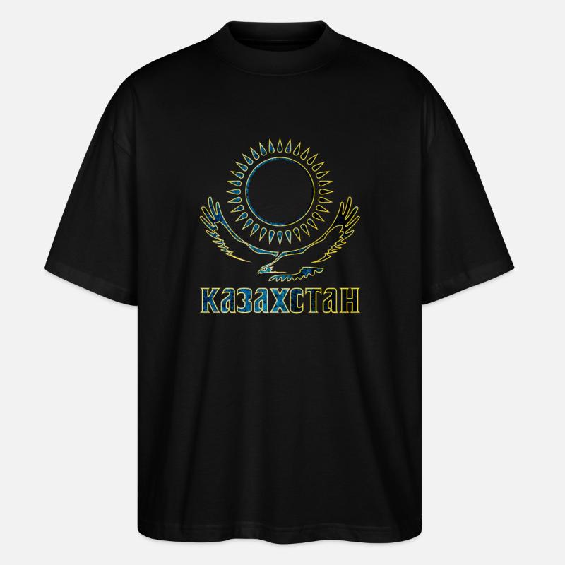 Inscription aigle kazakh - T-shirt bio Blaster 2.0 coupe oversize Stanley/Stella Unisexe - noir