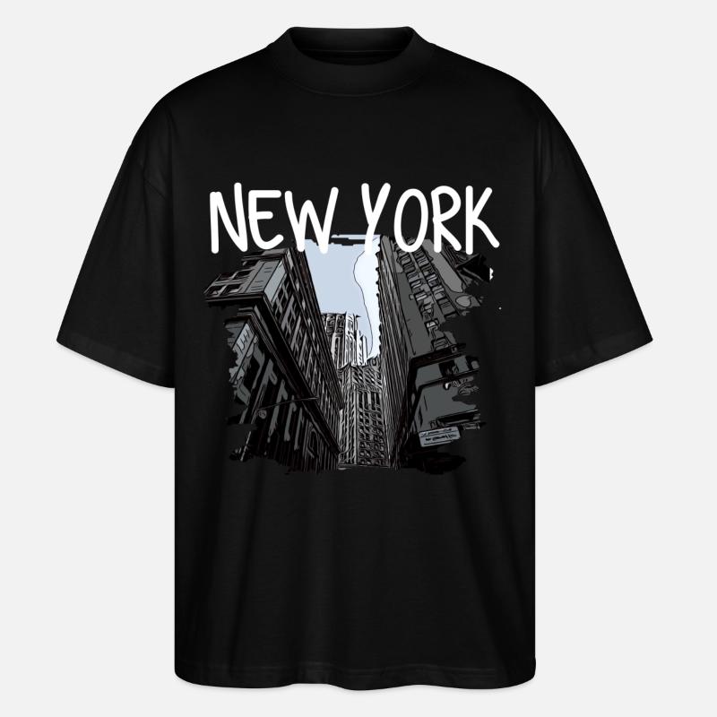 New York - Stanley/Stella Oversized Unisex Bio T-Shirt Blaster 2.0 - Schwarz