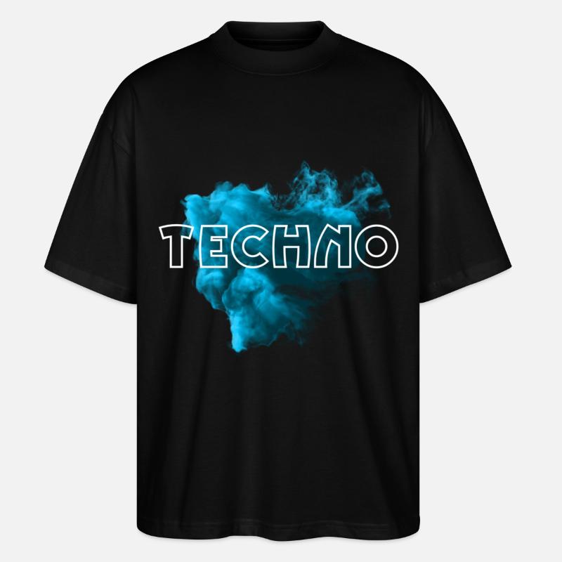 Techno - Stanley/Stella Oversized Unisex Bio T-Shirt Blaster 2.0 - Schwarz