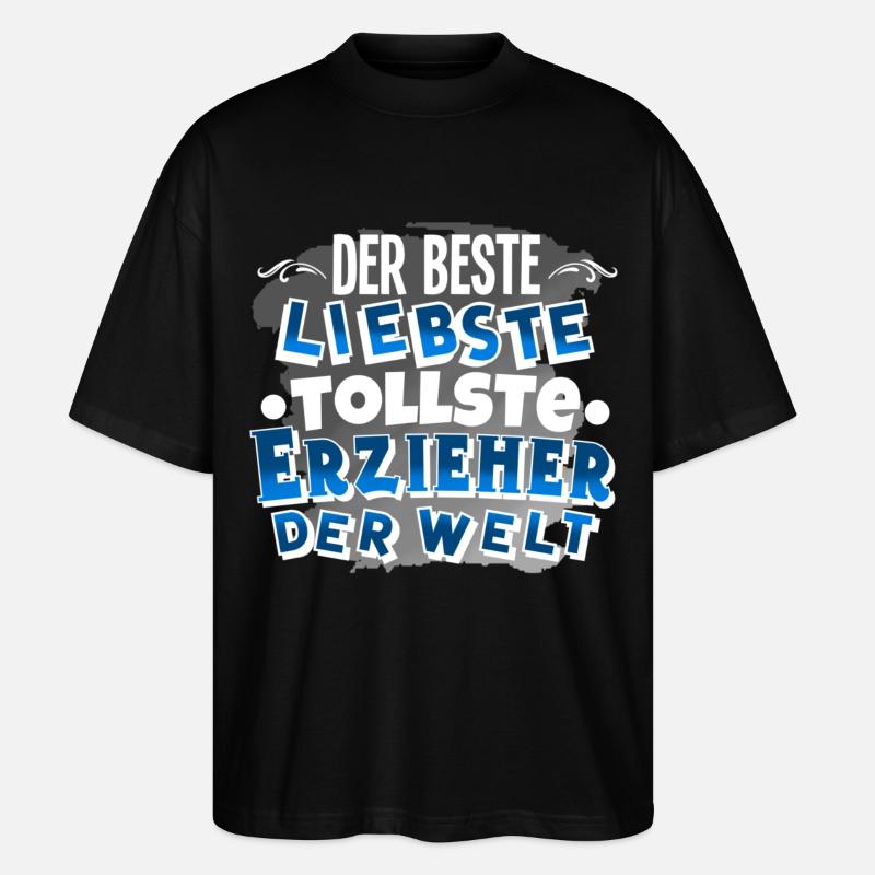 Erzieher - Stanley/Stella Oversized Unisex Bio T-Shirt Blaster 2.0 - Schwarz