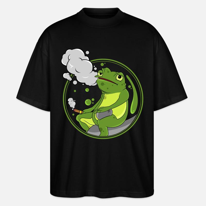 Frosch Zigarre - Stanley/Stella Oversized Unisex Bio T-Shirt Blaster 2.0 - Schwarz