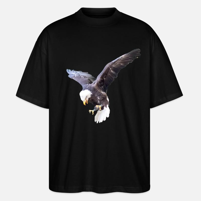 Eagle in a swoop - Stanley/Stella Oversized Unisex Organic T-shirt Blaster 2.0 - black