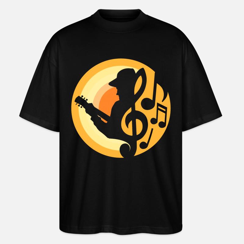 Gitarren-Spieler - Stanley/Stella Oversized Unisex Bio T-Shirt Blaster 2.0 - Schwarz