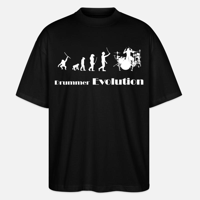 Evolution Drummer - Stanley/Stella Oversized Unisex Bio T-Shirt Blaster 2.0 - Schwarz