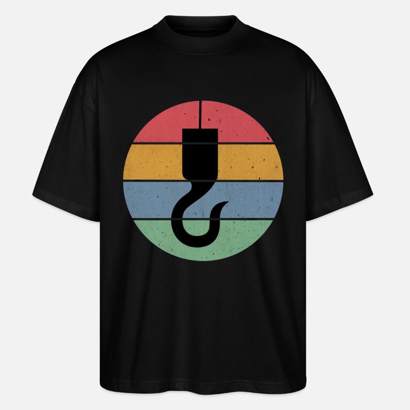 Kranhaken Kranführer - Stanley/Stella Oversized Unisex Bio T-Shirt Blaster 2.0 - Schwarz