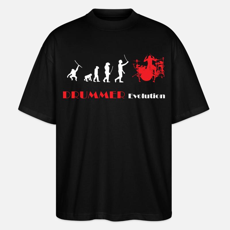 DRUMMER Evolution rot - T-shirt bio Blaster 2.0 coupe oversize Stanley/Stella Unisexe - noir