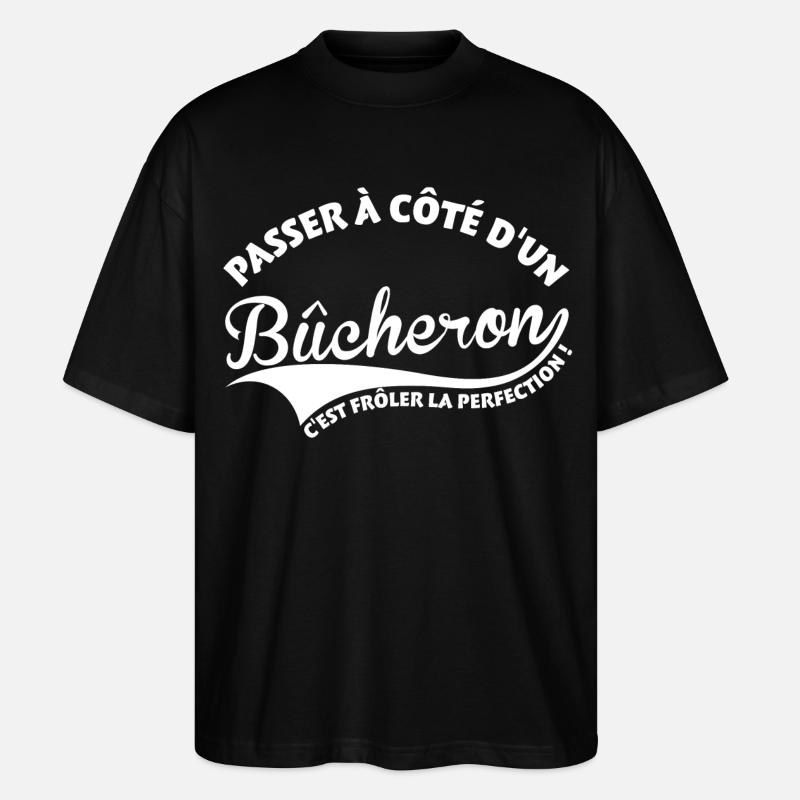 Holzfäller Perfektion - Stanley/Stella Oversized Unisex Bio T-Shirt Blaster 2.0 - Schwarz
