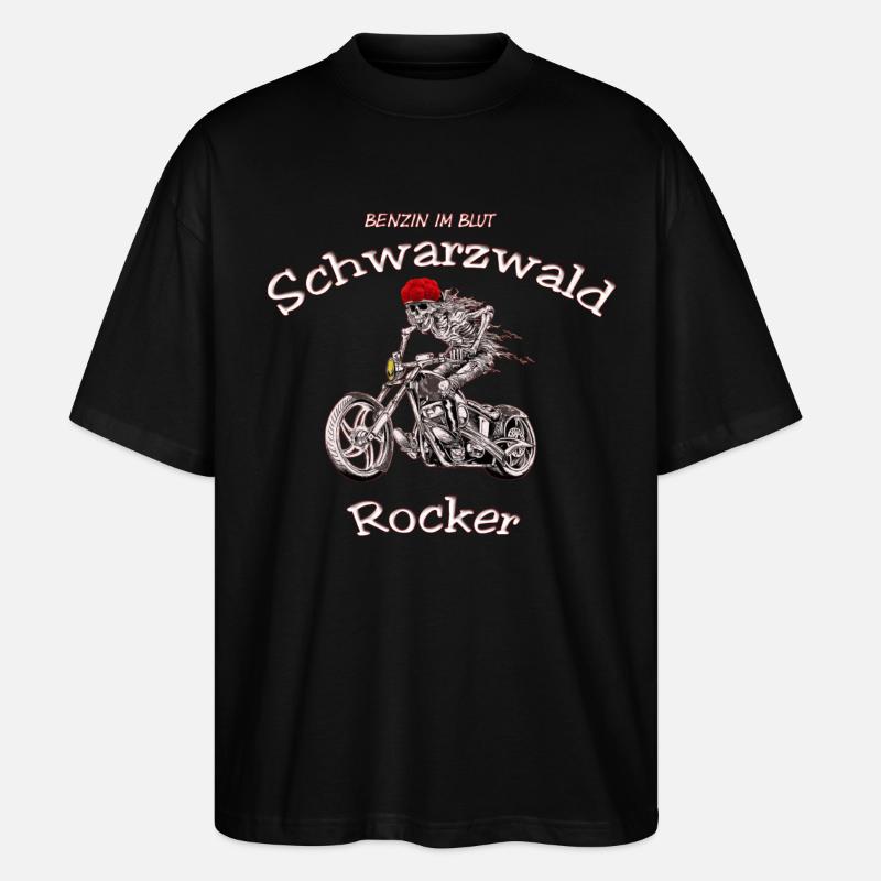 Schwarzwald Skelett-Rocker - Stanley/Stella Oversized Unisex Bio T-Shirt Blaster 2.0 - Schwarz