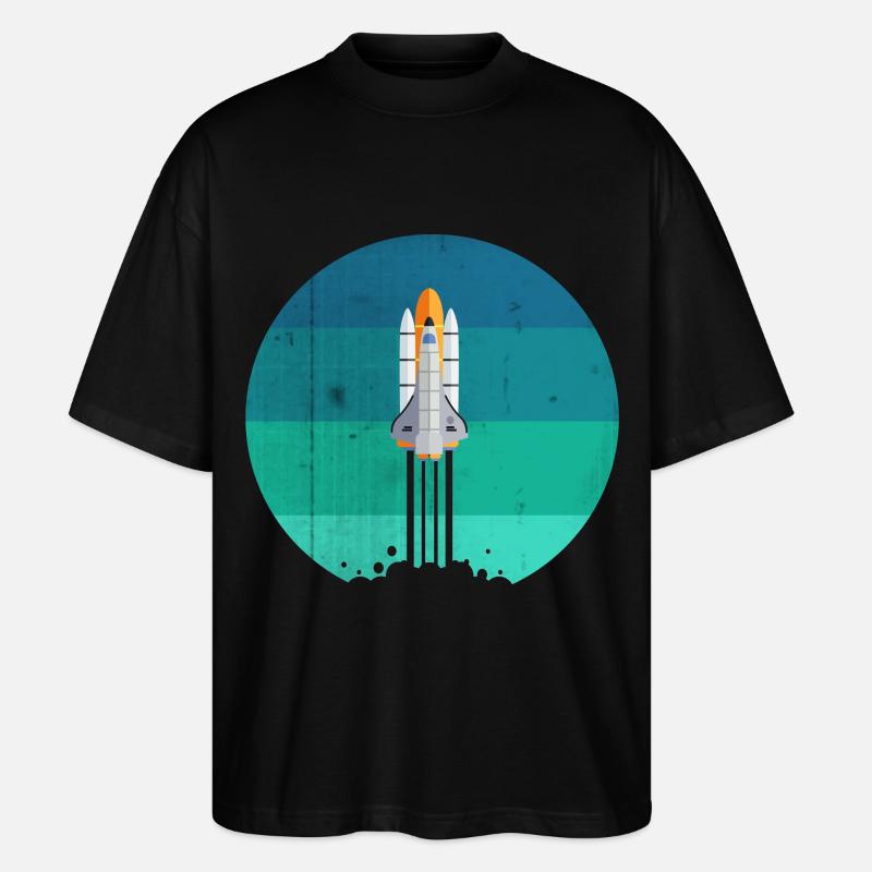Space rocket rocket launch - Stanley/Stella Oversized Unisex Organic T-shirt Blaster 2.0 - black