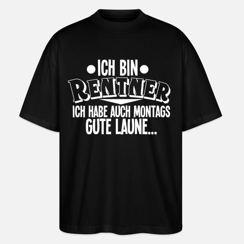 Rentner - Stanley/Stella Oversized Unisex Bio T-Shirt Blaster 2.0 - Schwarz