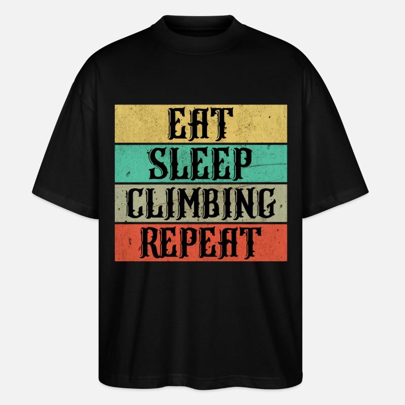 Climbing Klettern - Stanley/Stella Oversized Unisex Bio T-Shirt Blaster 2.0 - Schwarz