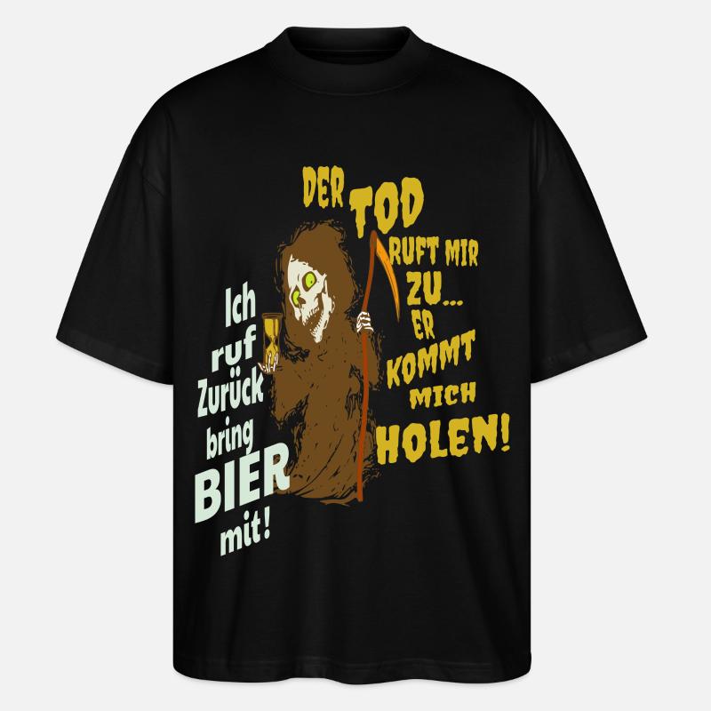 Lustiger Sensenmann - Stanley/Stella Oversized Unisex Bio T-Shirt Blaster 2.0 - Schwarz