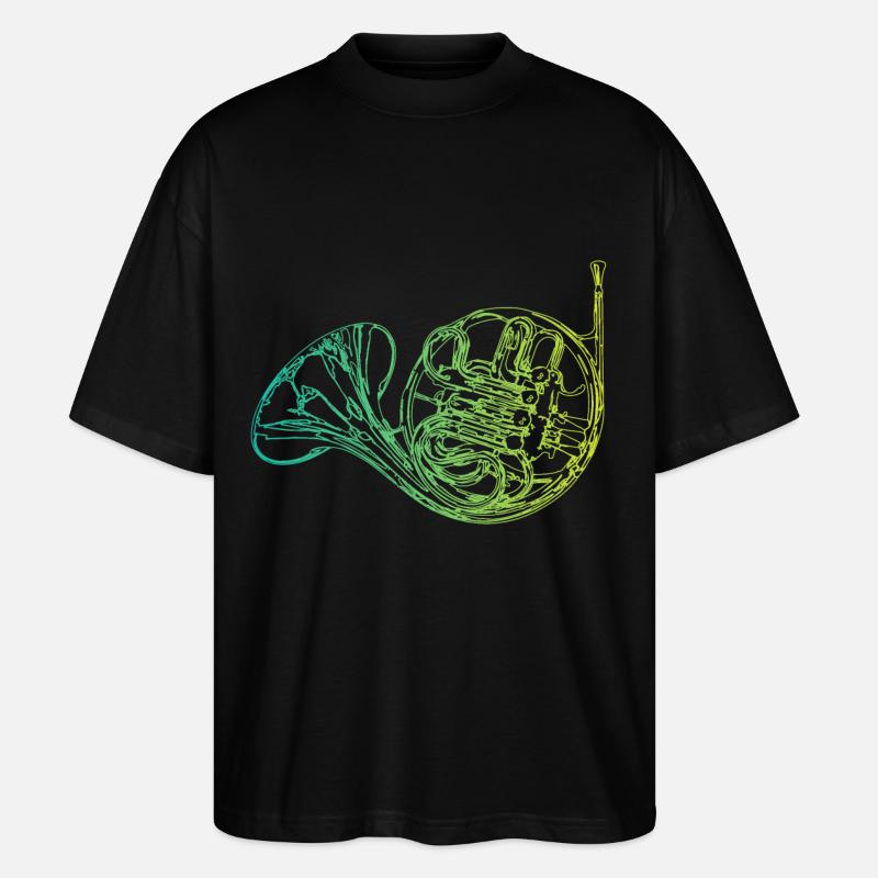 Horn instrument - Stanley/Stella Oversized Unisex Organic T-shirt Blaster 2.0 - black