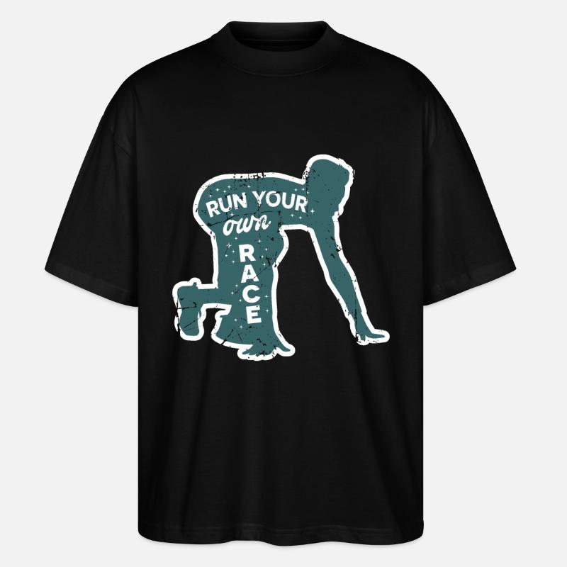 Läufer Motivation - Stanley/Stella Oversized Unisex Bio T-Shirt Blaster 2.0 - Schwarz