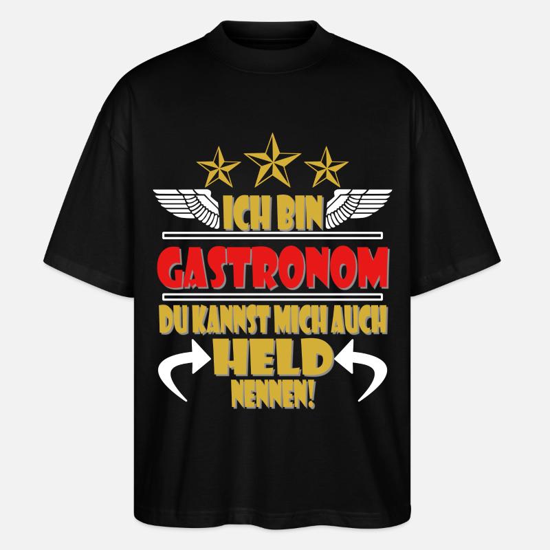 Gastronom Restaurant Gastronomie - Stanley/Stella Oversized Unisex Bio T-Shirt Blaster 2.0 - Schwarz
