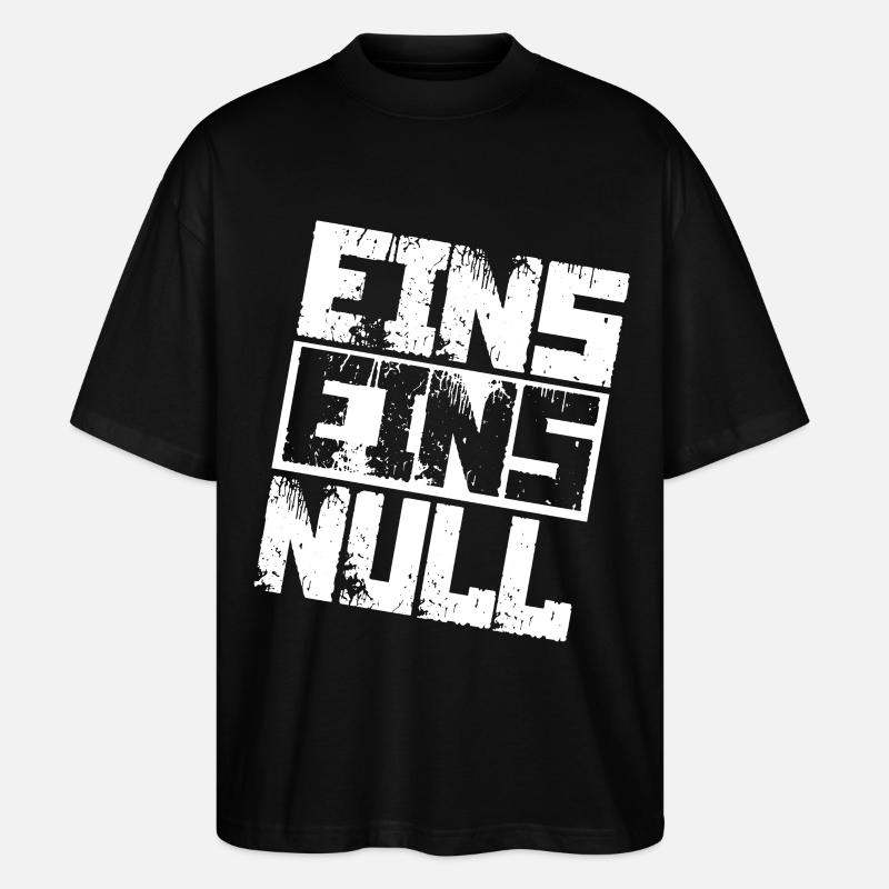 Polizei 110 Notruf - Stanley/Stella Oversized Unisex Bio T-Shirt Blaster 2.0 - Schwarz