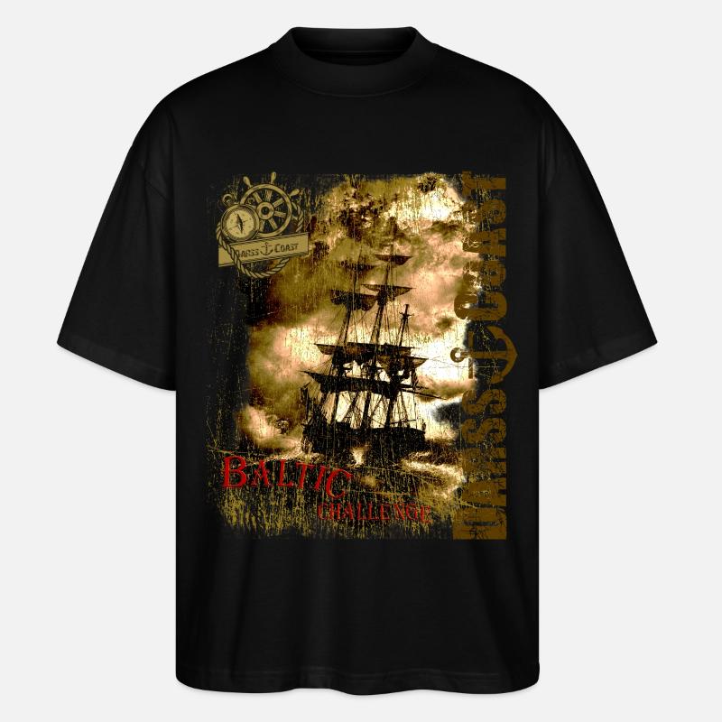 DarssCoast - Baltic Challenge - Stanley/Stella Oversized Unisex Bio T-Shirt Blaster 2.0 - Schwarz