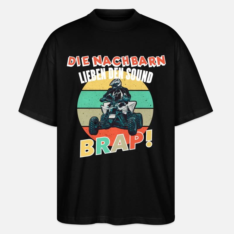 Quad Lustiger Spruch - Stanley/Stella Oversized Unisex Bio T-Shirt Blaster 2.0 - Schwarz