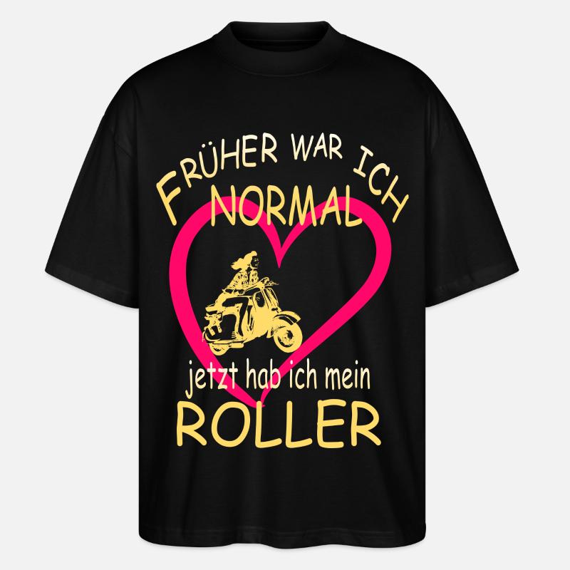 I Love Retro Roller - Stanley/Stella Oversized Unisex Bio T-Shirt Blaster 2.0 - Schwarz