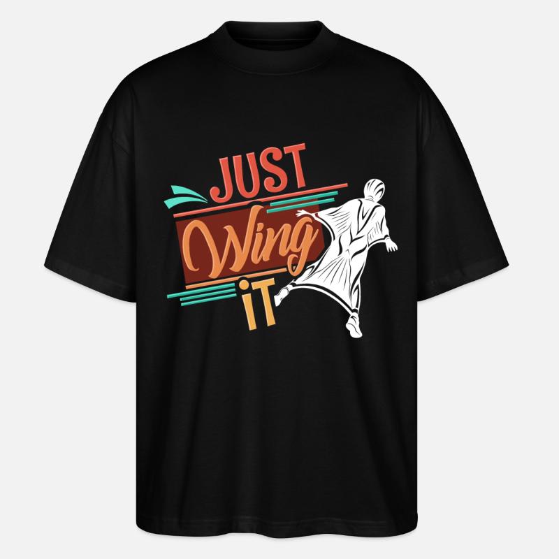 Wingsuit - Stanley/Stella Oversized Unisex Bio T-Shirt Blaster 2.0 - Schwarz