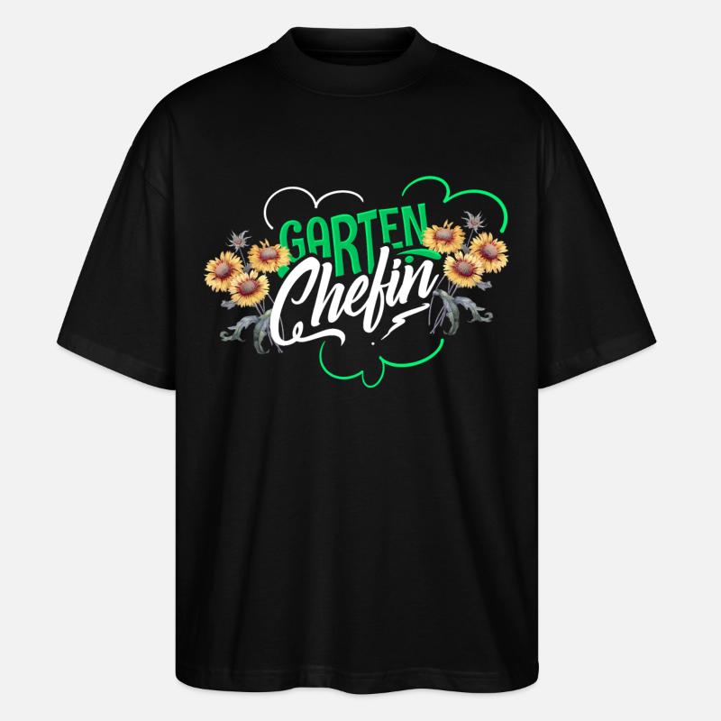 Garten Chefin - Stanley/Stella Oversized Unisex Bio T-Shirt Blaster 2.0 - Schwarz