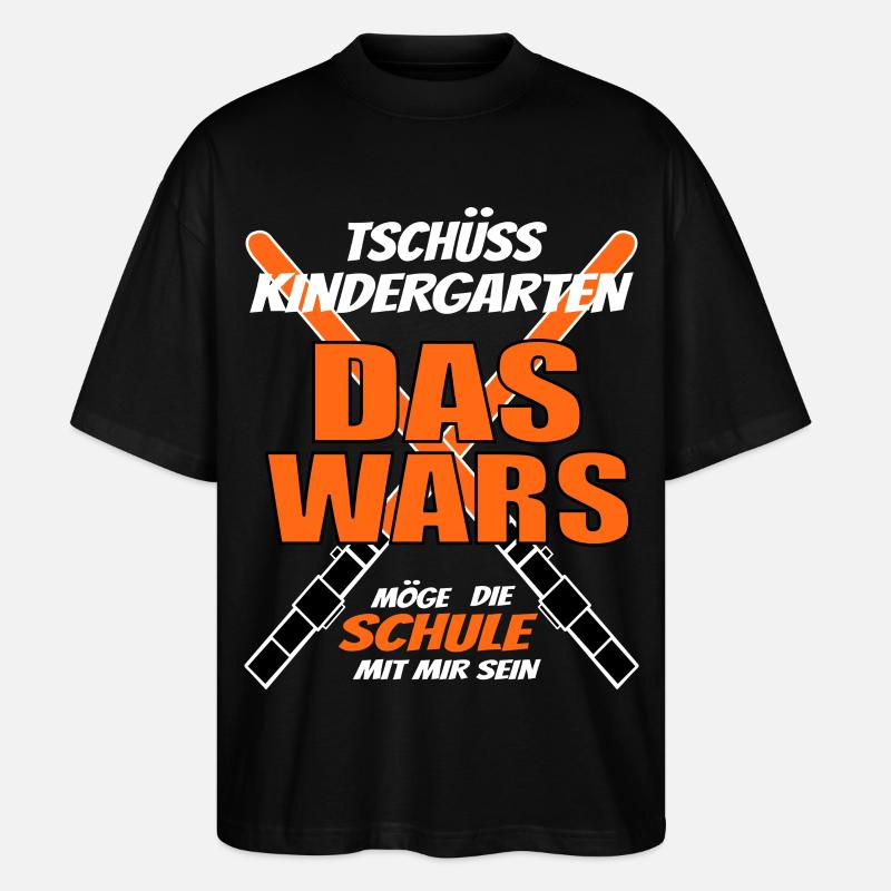 Schulanfänger - Stanley/Stella Oversized Unisex Bio T-Shirt Blaster 2.0 - Schwarz