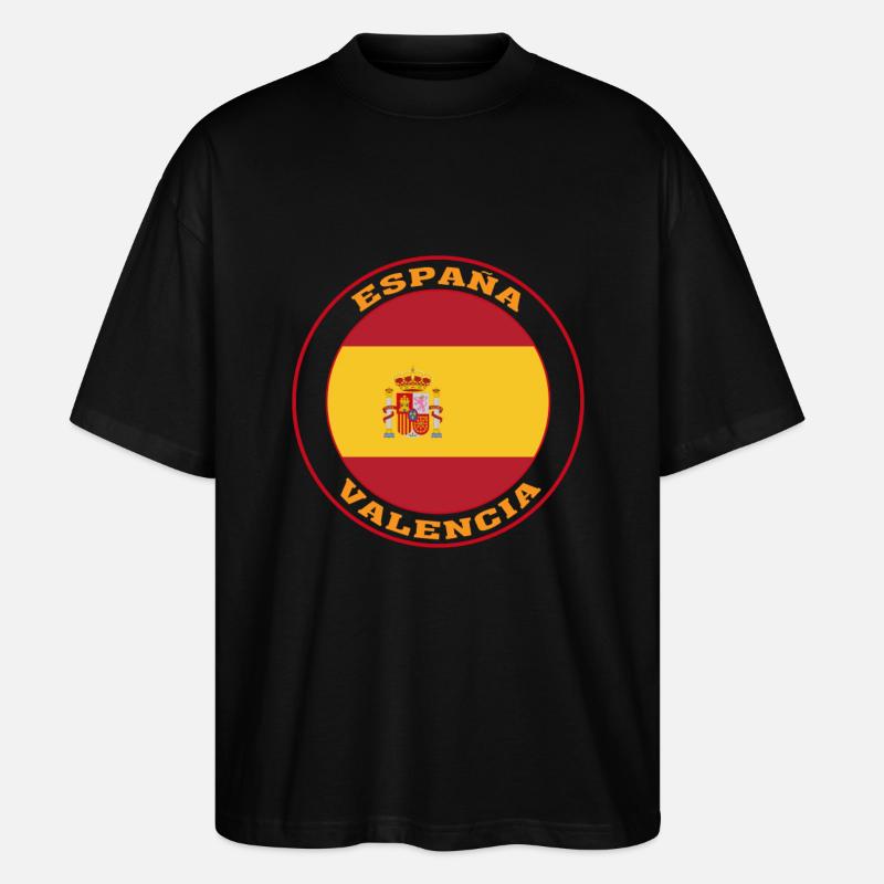 Valence Espagne Drapeau Valence España - T-shirt bio Blaster 2.0 coupe oversize Stanley/Stella Unisexe - noir