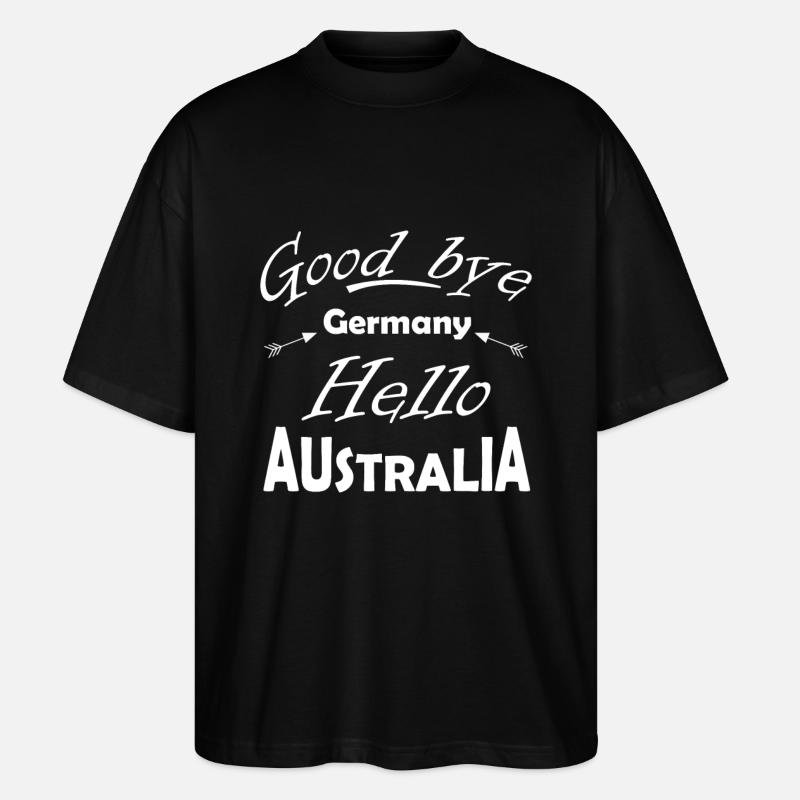 Hallo Australien - Stanley/Stella Oversized Unisex Bio T-Shirt Blaster 2.0 - Schwarz