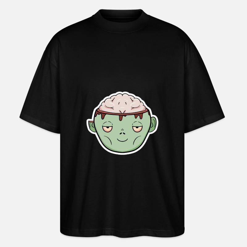 Zombie Brain in a Mug - Stanley/Stella Oversized Unisex Organic T-shirt Blaster 2.0 - black