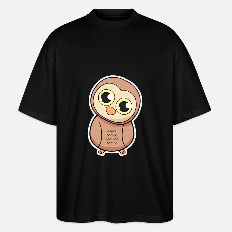 Eulen - Stanley/Stella Oversized Unisex Bio T-Shirt Blaster 2.0 - Schwarz