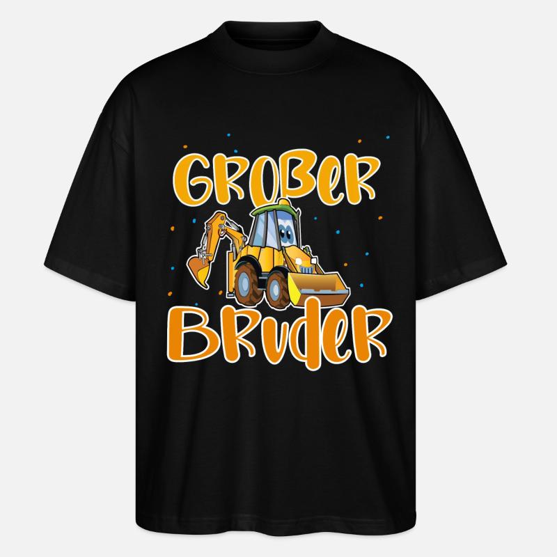 Großer Bruder Bagger - Stanley/Stella Oversized Unisex Bio T-Shirt Blaster 2.0 - Schwarz