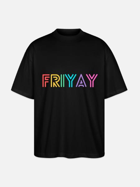 Friyay Bunt - Célébrons le week-end - T-shirt bio Blaster 2.0 coupe oversize Stanley/Stella Unisexe - noir