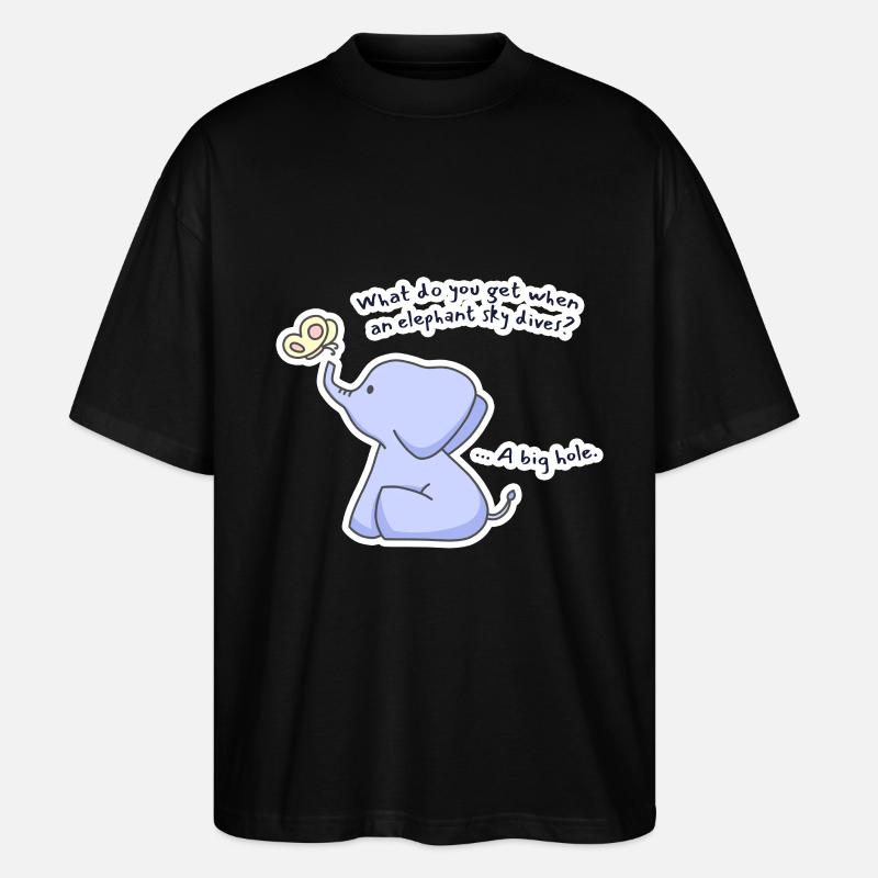 Éléphant - T-shirt bio Blaster 2.0 coupe oversize Stanley/Stella Unisexe - noir
