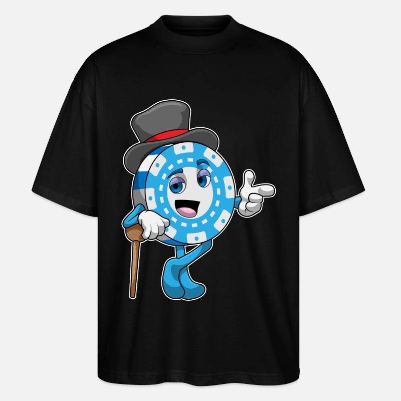 Poker Pokerchips - Stanley/Stella Oversized Unisex Bio T-Shirt Blaster 2.0 - Schwarz