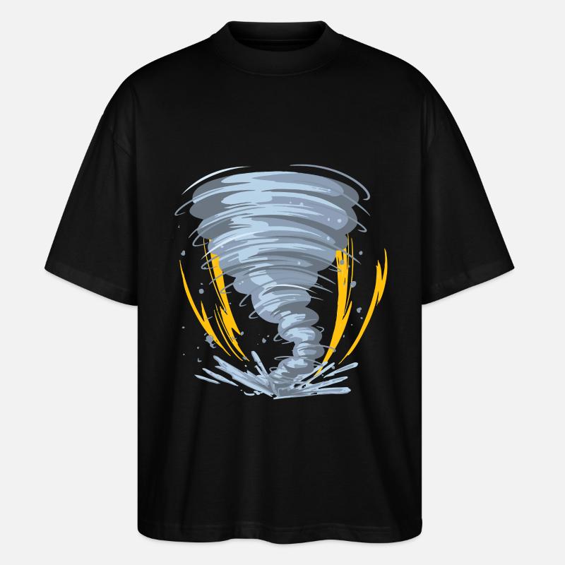 Tornado Hurricane Windsturm Geschenkidee - Stanley/Stella Oversized Unisex Bio T-Shirt Blaster 2.0 - Schwarz