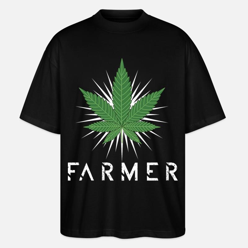 Hanf Farmer - Stanley/Stella Oversized Unisex Bio T-Shirt Blaster 2.0 - Schwarz