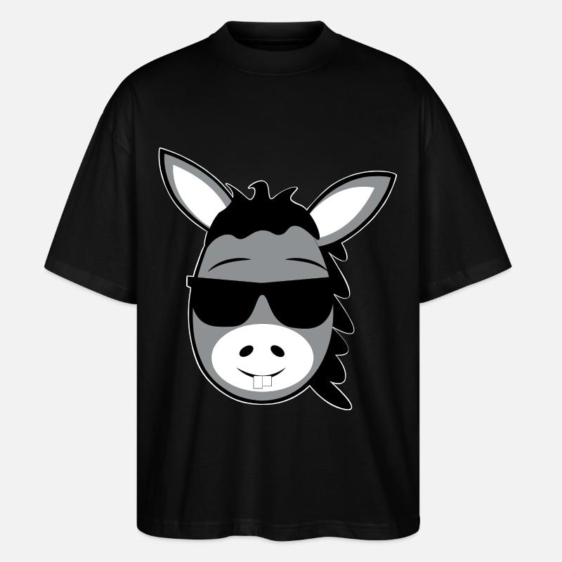 Esel - Stanley/Stella Oversized Unisex Bio T-Shirt Blaster 2.0 - Schwarz