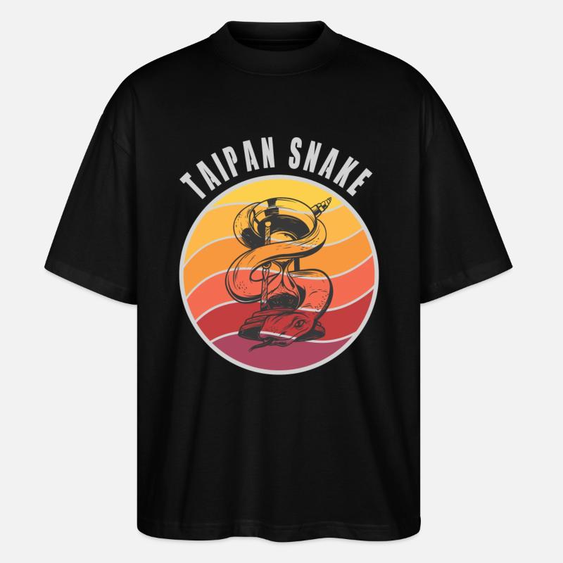 Taipan Snakes Design / Gift Idea - Stanley/Stella Oversized Unisex Organic T-shirt Blaster 2.0 - black