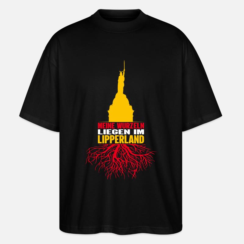 Lippe Lipperland Hermannsdenkmal Kreis Lippe - Stanley/Stella Oversized Unisex Bio T-Shirt Blaster 2.0 - Schwarz