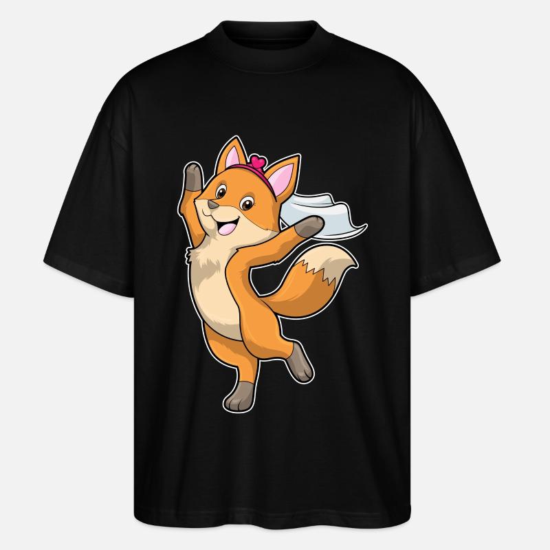Fuchs Braut Schleier Hochzeit - Stanley/Stella Oversized Unisex Bio T-Shirt Blaster 2.0 - Schwarz