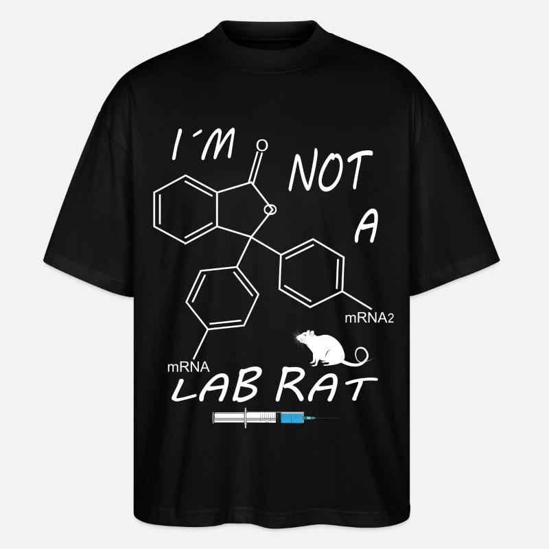 Ich bin keine Labor Ratte - Stanley/Stella Oversized Unisex Bio T-Shirt Blaster 2.0 - Schwarz