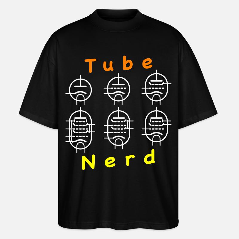 Tube à vide Nerd - T-shirt bio Blaster 2.0 coupe oversize Stanley/Stella Unisexe - noir