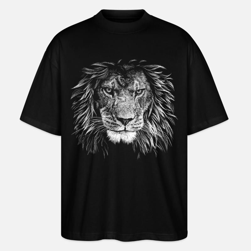 Löwe - Stanley/Stella Oversized Unisex Bio T-Shirt Blaster 2.0 - Schwarz