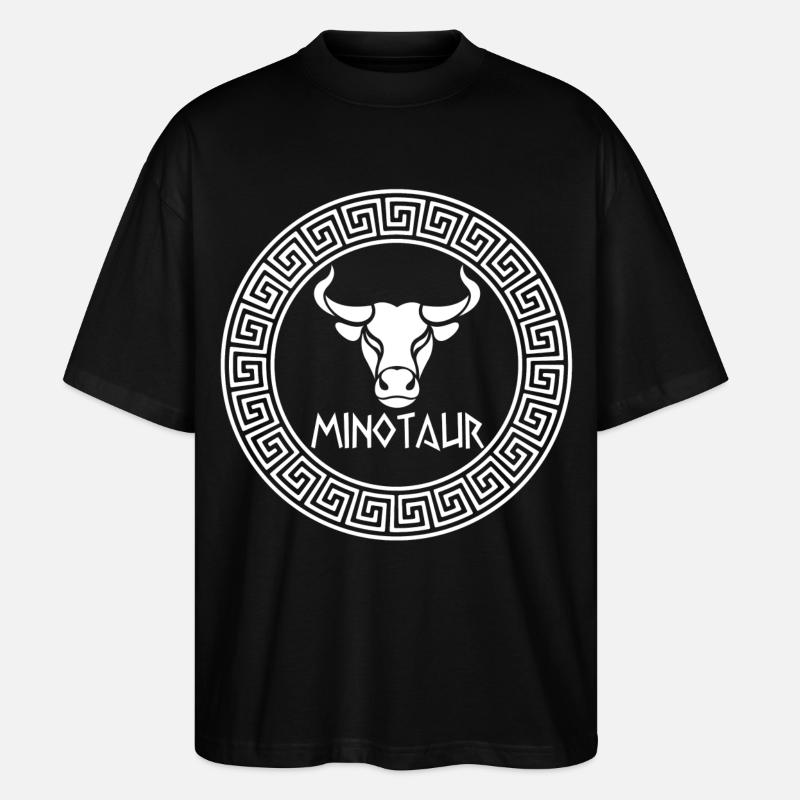 Der weiße Minotaurus - Stanley/Stella Oversized Unisex Bio T-Shirt Blaster 2.0 - Schwarz