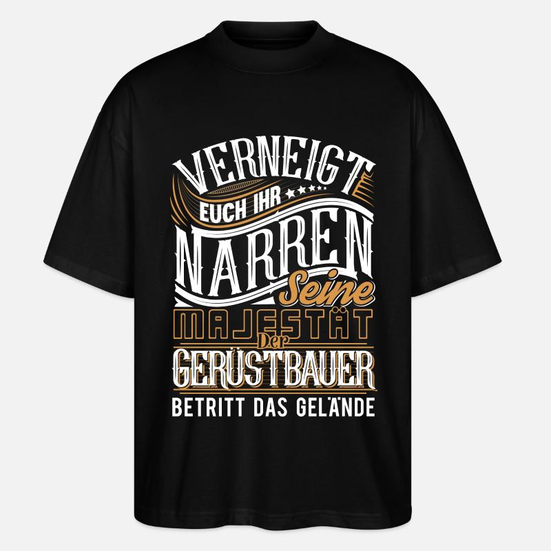 Gerüstbauer - Stanley/Stella Oversized Unisex Bio T-Shirt Blaster 2.0 - Schwarz